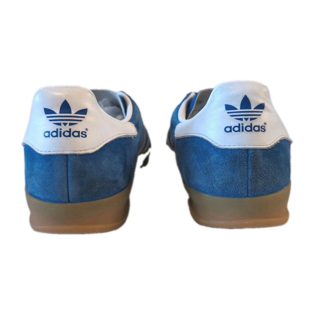 Adidas Originals Gazelle Blue Suede Gum Sole Sneakers Size 11.5 - Picture 4 of 11